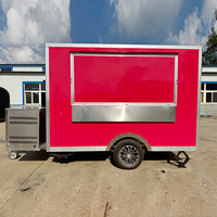 Camion de restauration mobile compact en tôle galvanisée durable, équipement pour hot-dogs et café, remorque alimentaire mobile