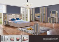Ensemble de meubles de chambre à coucher pour hôtel 5 étoiles, mobilier de chambre à coucher d'hôtel avec lit king-size