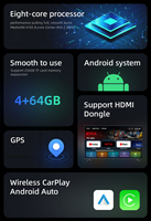 R811 Smart AI Box Carplay avec 4Gb + 64Gb LTE GPS sans fil Carplay & Android 13 Auto Adaptateur Plug & Play Multimédia Car Streaming Box