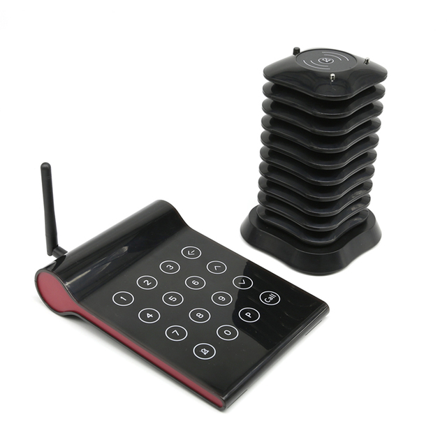 Restaurant Queue Management Waiter Calling Wireless Paging System with 10 Pager Kl-QC08
