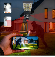 Caméra solaire PIR V380pro à triple objectif, lumière solaire 4G SIM WIFI tout-en-un, lampe solaire CCTV, lampadaire solaire avec caméra