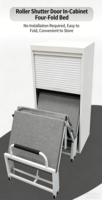 Lit pliant simple en métal moderne, confortable, avec rangement et fonction canapé-lit, gain de place, idéal pour dortoir, bureau ou sieste au bureau