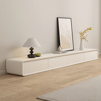 2025 moderne Simple crème Style bois massif meuble TV nouvel an Table basse combinaison pour salon ménage meubles crème