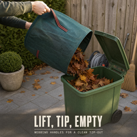 Sacs à déchets de jardin réutilisables, écologiques, pliables, avec poignées, pour feuilles et débris de haies, capacité 50L-500L