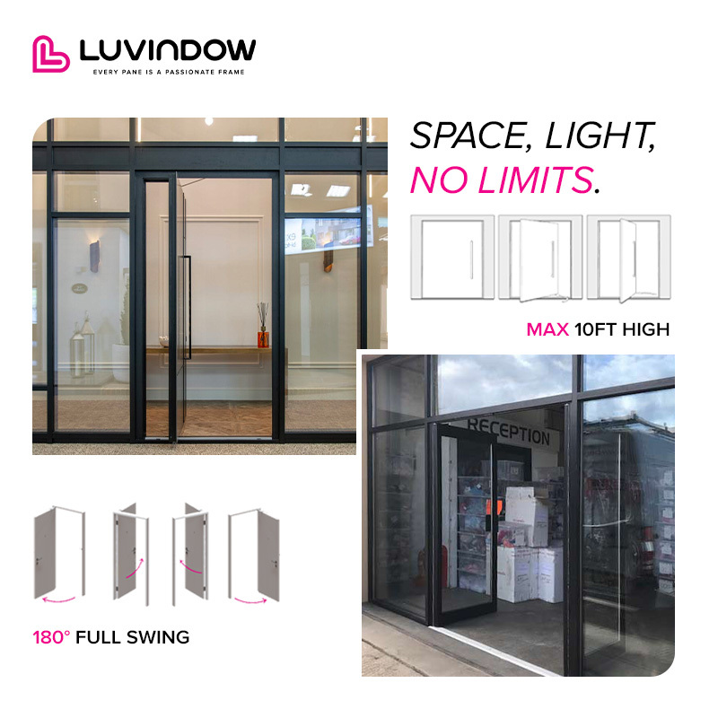 Houston Restaurant Aluminum Storefront Door Custom