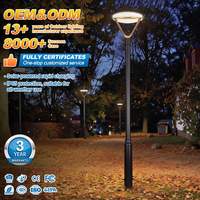 Lampes solaires LED d'extérieur sur poteau haut, étanches IP65, en aluminium moulé sous pression, 30W/50W, personnalisables, avec capteur de mouvement et batterie