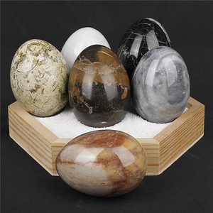 Factory Wholesale Home Decoration Ornament <strong>Marble</strong> <strong>Egg</strong> Shape Stone Crafts 7.5cm Natural Stone Afghan Jade Dinosaur <strong>Egg</strong> - Product Image 3