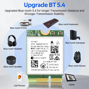 <span class=keywords><strong>Carte</strong></span> Wi-Fi <span class=keywords><strong>WiFi</strong></span> 7 MT7927 M.2 Tri-bande 2.4G/5G/6GHz Adaptateur Réseau Sans Fil BT5.4 avec Antenne Kit de Bureau pour Win11 - Product Image 4
