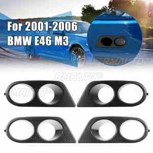 Par de cubiertas de luces antiniebla delanteras para coche, de plástico con doble orificio, para BMW E46 M3 2001-2006, con conducto de aire envolvente, estilo automotriz - Product Image 1