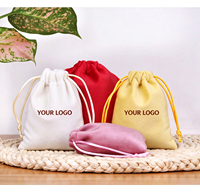 Pochette en velours avec cordon de serrage, sac de rangement pour bijoux, bracelet, pendentif, petit emballage cadeau, options multicolores, cadeau promotionnel