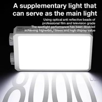 Lampe LED 40W V40 pour appareil photo, studio photo, vidéo, portable avec poignée, type C USB pour la prise de vue de portraits