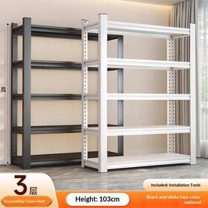Scaffalatura a 6 Ripiani per Magazzino, Capacità 150 kg, Struttura in Filo Metallico, Nera, Antipolvere e Antiumidità, Installazione a Incastro - Product Image 6