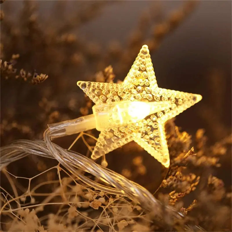 Osiden 220V/110V 10M Pentagram Waterproof Led String Lights Outdoor Christmas Decorations Star Fairy copper wire