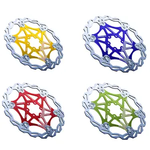 Rotor de disco hidráulico para bicicleta, rotor de bicicleta flutuante de 160/180/204mm e ultra-leve para ciclismo de montanha, bicicleta de estrada
