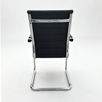 Chaise de bureau confortable en cuir avec cadre métallique