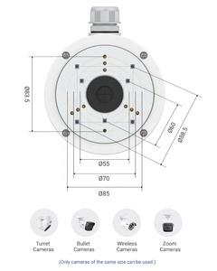 Staffa di Montaggio <span class=keywords><strong>per</strong></span> Scatola di Giunzione <span class=keywords><strong>per</strong></span> <span class=keywords><strong>Telecamere</strong></span> di Sicurezza CCTV, Alloggiamento in Alluminio Impermeabile <span class=keywords><strong>per</strong></span> Esterni, Montaggio a Parete o Soffitto - Product Image 6