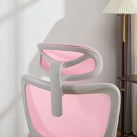 Chaise de bureau ergonomique à dossier haut, chaise de bureau moderne avec appui-tête réglable, cadre blanc pour la maison