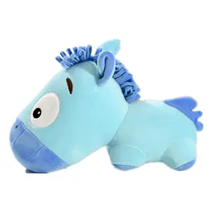 Factory Customized Shape Plush Donkey Pillow Blue Plush Soft Donkey Stuffed Animals