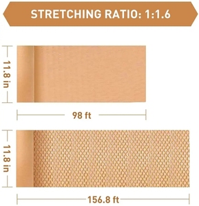 Rotolo d'imballaggio imbottito della carta Kraft biodegradabile della carta dell'involucro perforata del favo della maglia per l'imballaggio e lo spostamento - Product Image 3
