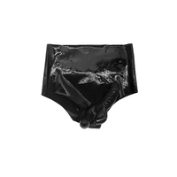 Catsuit en latex naturel fait main, ultra-fin 0,4 mm, avec godemiché simulé et culotte érotique, accessoire pour l'accès par l'arrière.