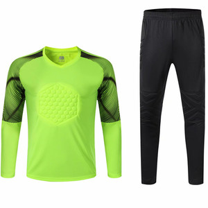 Seragam Sepak Bola Dewasa Warna Kuning dan Hijau, Set Jersey Penjaga Gawang Sepak Bola untuk Melindungi Spons - Product Image 6