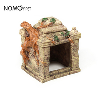 Nouveaux accessoires de Reptile diverses formes de résine Reptile cachant la grotte d'abri avec le bol d'eau de nourriture