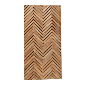 Clôture en bois de haute qualité avec motif ondulé 3D, écologique, imperméable, facile à installer, pour intérieur et extérieur, matériel de clôture - Product Image 1