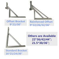 Supports muraux triangulaires en aluminium durables pour climatiseurs/pompes à chaleur – Dimensions personnalisables, réglables et fixes