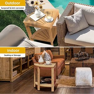 Banc <span class=keywords><strong>de</strong></span> douche d'angle avec étagère <span class=keywords><strong>de</strong></span> <span class=keywords><strong>rangement</strong></span>, siège d'angle en bois pour salle <span class=keywords><strong>de</strong></span> bain - Product Image 5