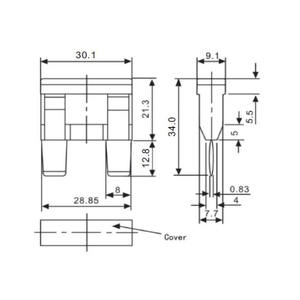 Fusible à lame de 80 V maximum-tension nominale: 80 VDC, 20a ~ 100a - Product Image 6