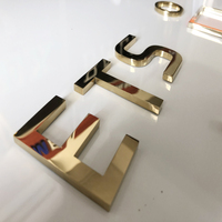 Letras de metal de acero inoxidable chapado logotipo 3D personalizado letras iluminadas letrero 3D personalizado letrero de canal