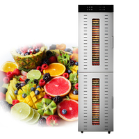 Déshydrateur alimentaire à 48 plateaux, prix d'usine, acier inoxydable, sécheuse alimentaire industrielle pour fruits, légumes, viande, thé parfumé, épices