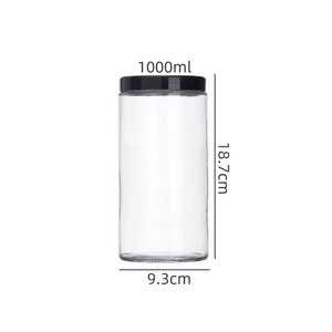 Frasco <span class=keywords><strong>de</strong></span> Vidrio Transparente Grueso <span class=keywords><strong>de</strong></span> Grado Alimenticio, 1000 ml, Boca Ancha Recta, Libre <span class=keywords><strong>de</strong></span> BPA, Reciclable, <span class=keywords><strong>para</strong></span> <span class=keywords><strong>Miel</strong></span>, Mermelada, Comida <span class=keywords><strong>para</strong></span> Bebés, Gelatina - Product Image 4