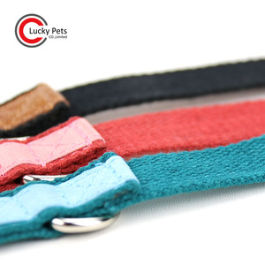 Fabricante personalizado de collares para mascotas, collar de perro de cuero vegano con acolchado de cáñamo y hebilla de metal - Product Image 6