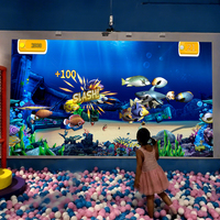 Projecteur interactif tactile à grand écran, projection immersive 3D, système interactif mural et au sol, aquarium, musée