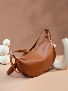 2025 New Design Genuine Leather Cowhide Women's Dumpling <b>Bag</b> Shoulder <b>Bag</b> Versatile <b>Messenger</b> <b>Crossbody</b> <b>Bag</b> - Product Image 3