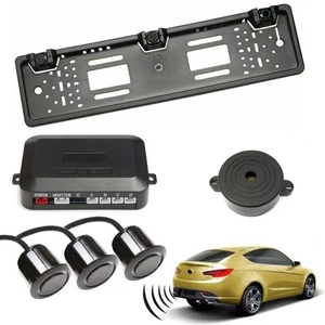 Système <span class=keywords><strong>de</strong></span> sécurité <span class=keywords><strong>de</strong></span> stationnement automobile avec <span class=keywords><strong>radar</strong></span> <span class=keywords><strong>de</strong></span> <span class=keywords><strong>recul</strong></span> et 3 capteurs, cadre <span class=keywords><strong>de</strong></span> <span class=keywords><strong>plaque</strong></span> d'<span class=keywords><strong>immatriculation</strong></span> européen Parktronics, avertisseur <span class=keywords><strong>de</strong></span> proximité - Product Image 1