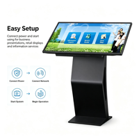 Kiosque interactif tactile 4K de 43 pouces, 20 points tactiles pour affichage d'informations dans les centres commerciaux, base en forme de K pour Windows