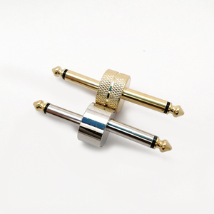 OEM <span class=keywords><strong>1</strong></span>/<span class=keywords><strong>4</strong></span> inch TS Mono <span class=keywords><strong>Jack</strong></span> Gouden Tip Gladde Chroom Geknurld Omhulsel Soldeerconnector voor Gitaar Bas Draad Fabriekslevering Aangepast - Product Image 1