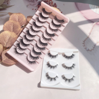 Vente en gros de cils en vison véritable de 10-12 mm, cils entiers, effet naturel, marque privée, fournisseurs de faux cils avec emballage personnalisé