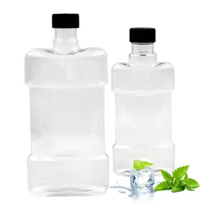 250ml 500ml Empty PET Plastic Mouthwash Bottle For Mouth Wash Packaging