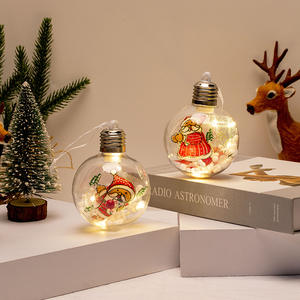 DREA <span class=keywords><strong>2023</strong></span> nouvelles boules de décoration de noël en plastique transparent avec lumières - Product Image 4