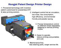 2024 HONGJET 60cm 엡손 L3200 프린트 헤드가있는 필름에 직접 분말 없음 DTF 프린터 인쇄 솔루션