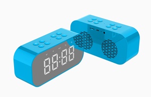 Horloge numérique électronique à batterie rechargeable 3 en 1, miroir LED, réveil, haut-parleur sans fil BT, <span class=keywords><strong>radio</strong></span>, <span class=keywords><strong>carte</strong></span> TF, Aux - Product Image 6