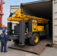 Foreuse de puits d'eau montée sur roues KY350 Yuchai 91kW, pour trous de 140-325mm, profondeur 450m, machine de forage KAIYAN 350, 8,4 tonnes