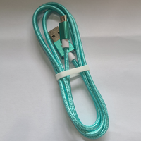 Kabel ponsel pengisi daya Usb mikro, pengisi daya Cepat Usb mikro kepang nilon V8 5 PIN