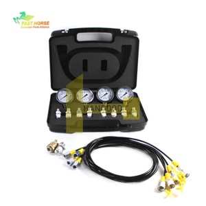Kit de Prueba de Presión Hidráulica Hangood de 4 Manómetros, 10 Acoplamientos, 3 Mangueras de Prueba de 10/25/40/60Mpa, Caja de Plástico Negra Ligera de 3KG - Product Image 3