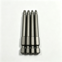 Embouts de tournevis carrés magnétiques S2 usinés avec précision CNC, avec tige hexagonale à changement rapide de 1/4 po et finition sablée
