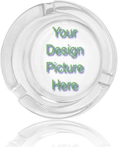 Posacenere in Cristallo Personalizzato con Foto Incisa al Laser, Base Pesante K9 per Casa, Bar, Regalo di Nozze - Product Image 1