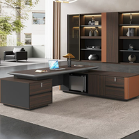 Nouveau mobilier commercial : Bureau de direction moderne, bureau en forme de L, bureau modulaire, bureau de direction de luxe